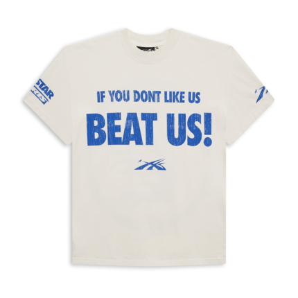 Hellstar Beat Us! T-Shirt White/Blue